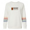 Ladies Striped Sleeves Crewneck Sweatshirt